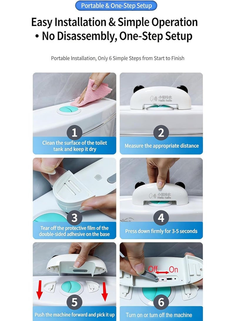 Automatic Toilet Flusher, Touchless Toilet Flush Kit, Rechargeable USB Charging And IPX6 Waterproof, Voice Controllable, Suitable For Home And Public Restrooms (RXD-Flusher) - Image 4